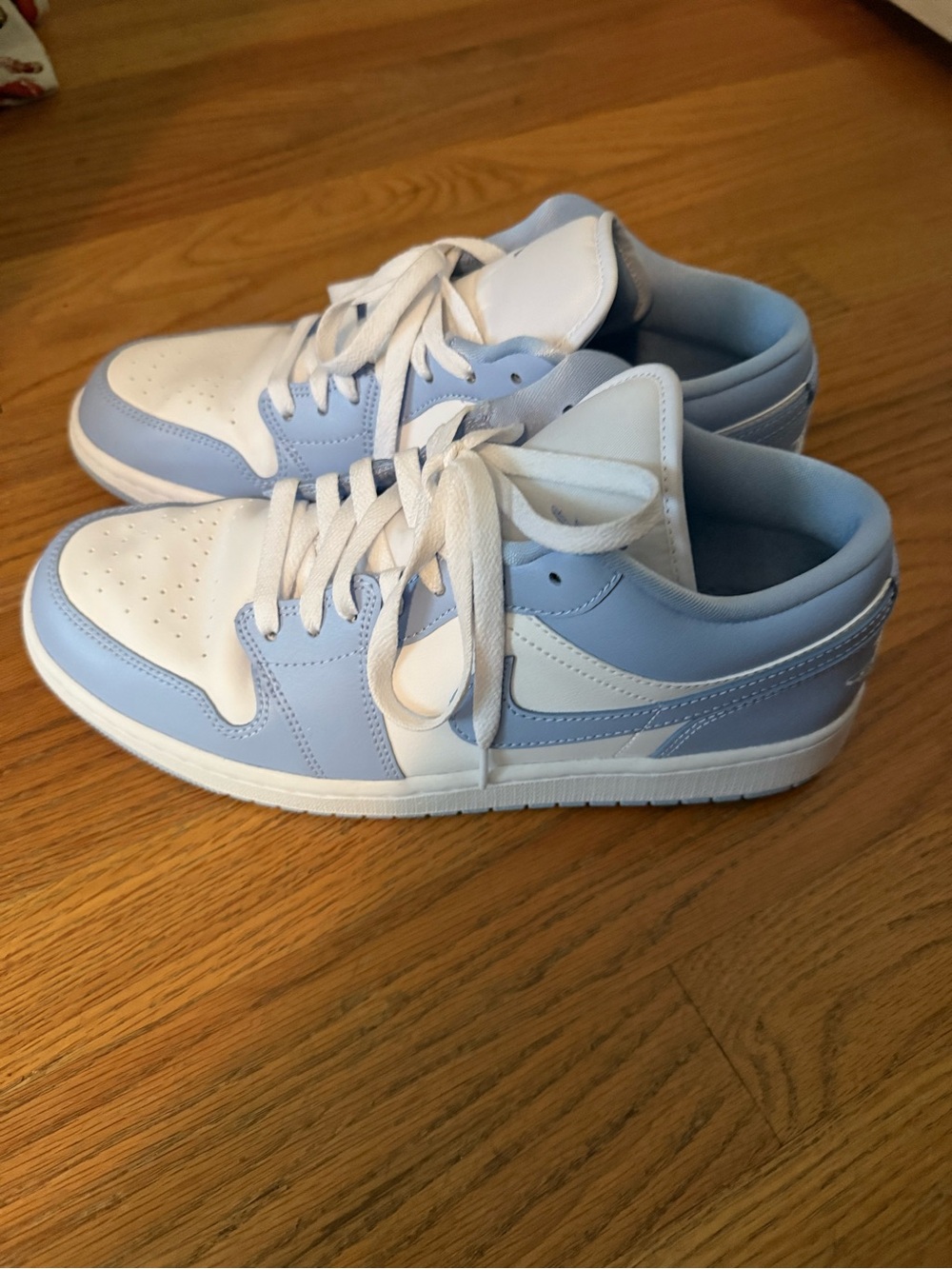 Women’s Nike Jordan’s Low-Top Sneakers in Light Blue and White